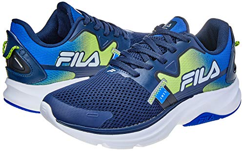 Tênis Racer Motion, Fila, Masculino, Marinho/Azul/Verde Limão, 40