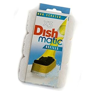 9X Witte Non-Scratch Dishmatic Refill Sponzen van Caraselle – Nieuwe Roze Spons ter ondersteuning van ‘Tegen Borstkanker…