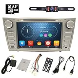 hizpo Rear Camera Included for Toyota Camry 2007 2008 2009 2010 2011 8 inch Indash CAR DVD Player GPS Navigation Navi iPod Bluetooth HD Touchscreen Radio RDS FM+Free US GPS Map Card