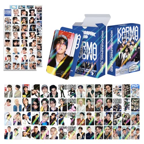 DEFGNOP Kpop Stray Kids Karma 64 Stück Photocard Stray Kids Lomo 60 SKZ Sticker für Fans (KARMA-D)