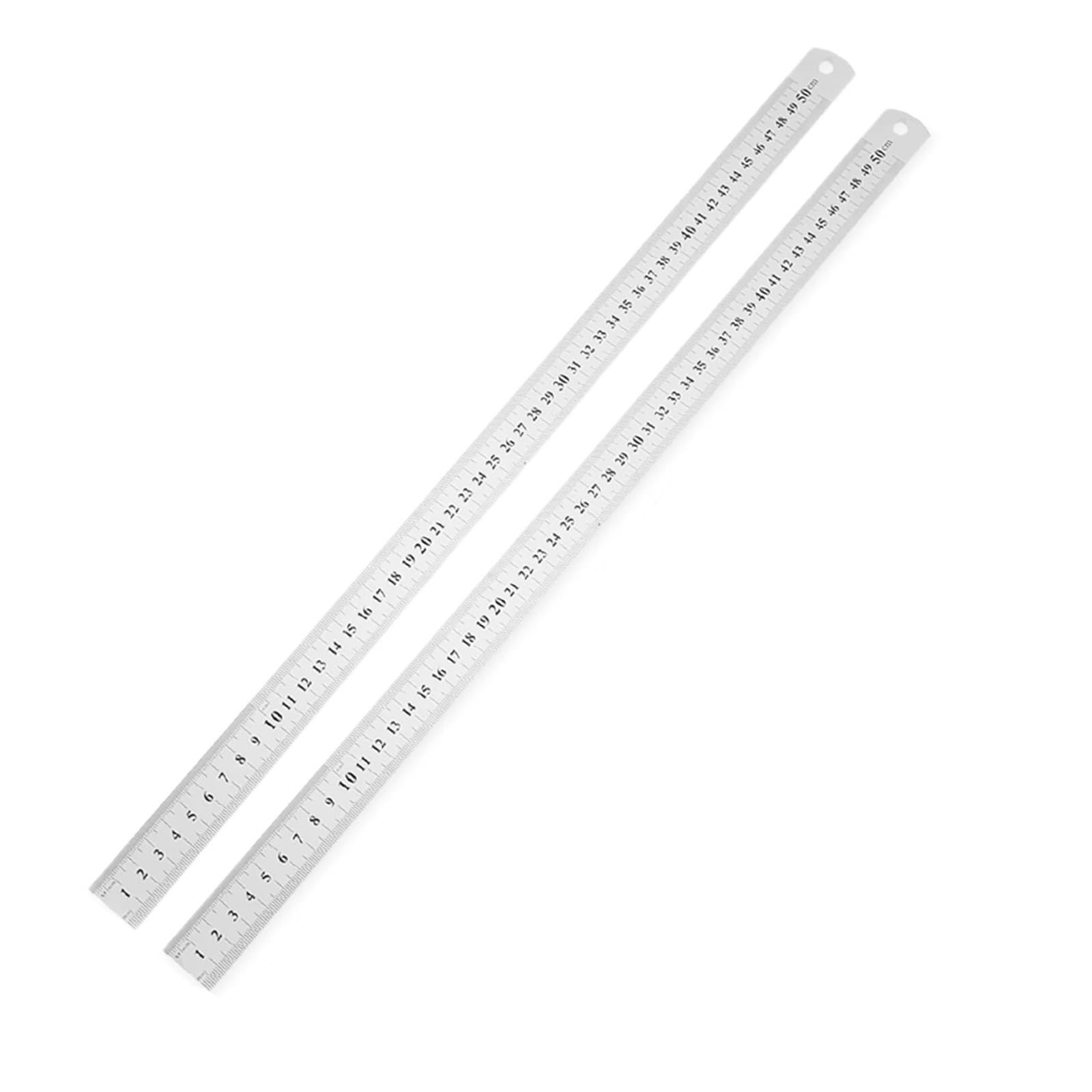 Stainless steel ruler Stainless Steel Metal Straight Ruler Double Sided Precision Measuring Tool Metric 50cm DIY Drawing Centimeter Inches Scale