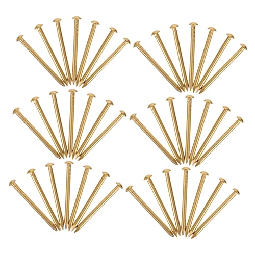 Clavos redondos de cobre Paquete de 250 g, fijación fuerte para proyectos de carpintería miniatura 1