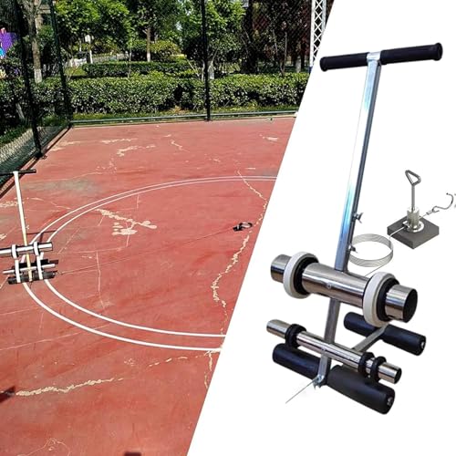 UMJIGF Court Marking Kit for Driveway, Hand Push Floor Marking Tool, Tape Marking Machine Hand-Push Tape Sticking Machine, Court Line Tape Machine for Garage, Ballpark, Track