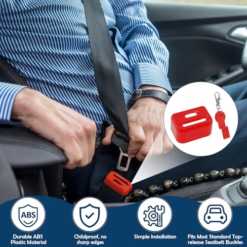2 Stück Abschnallschutz im Auto, Stop-Kinder Sicherheitsgurt Sicherung, Kindersicherheitsgurtschlösser, Auto Seat Belt Lock, Sicherheitsgurt Schnalle Abdeckung, Gurtschloss Abdeckung mit 2 Schlüsseln