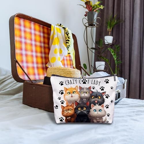Cat Makeup Bags for Women - Cat Gifts for Cat Lovers, Cat Cosmetic Bags Small Purse, Cat Lover Travel Cosmetic Bag Zipper for Teens Daughter Sister Bestie3