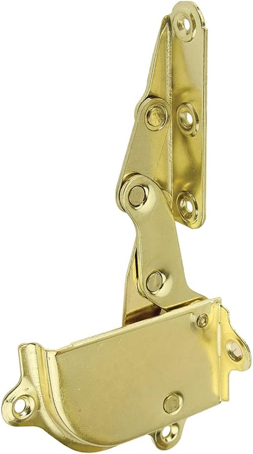 914148, Hardware, Hinges, Specialty, Chest Hinge & Lid Support Brass Plated