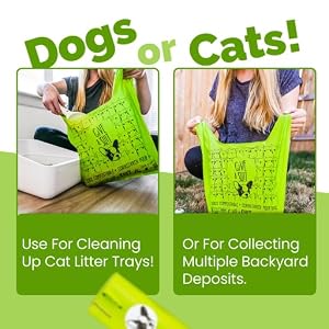 Certified Home Compostable Cat Litter Bags For Poop - 10% to Charity, Cornstarch-Based Cat Poop Bags for Cleaning Up Litter Trays - NF T51-800 Compliant (30 Extra Large Disposable Litter Bags) Certified Home Compostable Cat Litter Bags For Poop โ 10% to Charity, Cornstarch-Based Cat Poop Bags for Cleaning Up Litter Trays โ NF T51-800 Compliant (30 Extra Large Disposable Litter Bags)