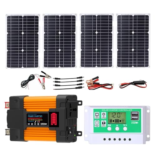 Kit Solare Completo Da 4000W 6000 W Con Inverter A Onda Sinusoidale Pura, Regolatore Da 50 A E Pannello Solare Da 100 W - Sistema Solare Da 12 V Per Casa, Campeggio, Camper, Emergenza(6000W,12V-220V)