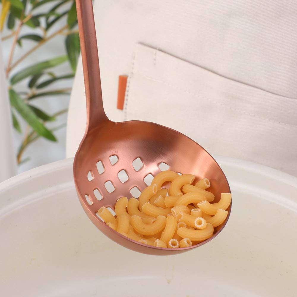 Rose Gold Soup Ladle & Colander Set - Hot Pot Utensils -7