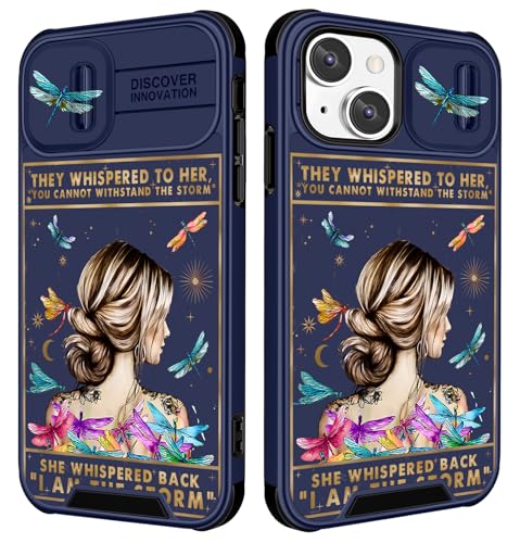 Image of Funermei (2in1 for iPhone 14 Plus Phone Case for Women Cute Cats Girls Animals Cover Kawaii Girly Purple for Teen Girl Pretty Unique Design with Camera Cover Funda for Apple for iPhone 14 Plus Case