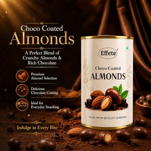 Image of Effete Choco Coated Almonds - 96gm, Chocolaty Dryfruits chocolates packet, Chocolicious Almonds, center filled chocolate, center filled candy, chocolates gift pack, chocolate box