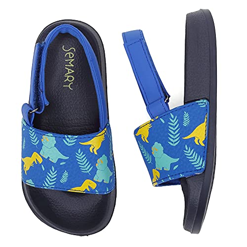 FANTURE Toddler Boys & Girls Slides Sandals Beach/Pool Slippers Non-Slip Kids Water Shoes