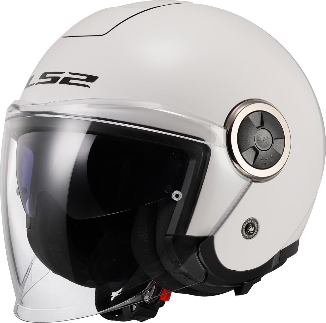 LS2, Casco Moto Jet CLASSY SOLID Gloss White, S
