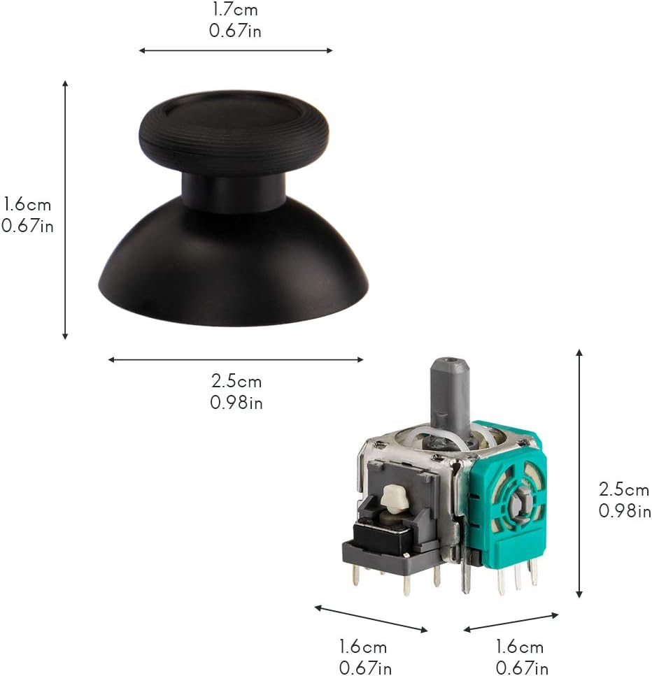 TOMSIN 2pcs Replacement Analog Module 3D Joystick Sensor Thumbsticks for Switch Pro Controller : Video Games