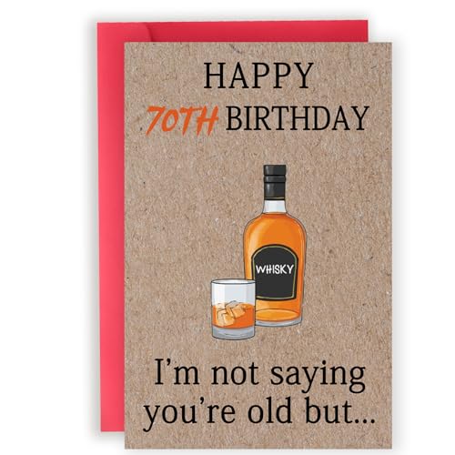 Abeletree Cool 70th Birthday Gifts for Men Women, Funny 70th Birthday Cards for Him Husband, Unique 70 Year Old Birthday Decorationsfor Mom Dad