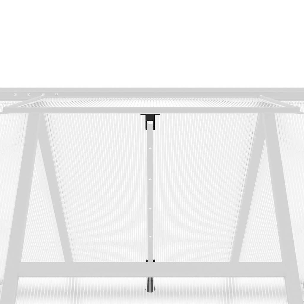 vidaXL Szklarnia z ramą podstawy, srebrna, 224x169x195 cm, aluminium