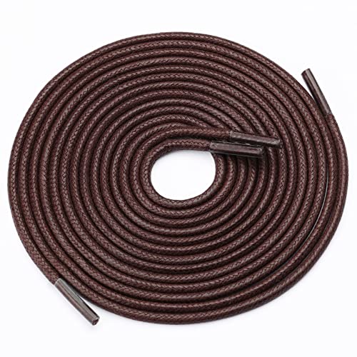 Image of Handshop 3 Pairs Dress Shoe Laces | 3 /32 inch Thin Round Waxed Shoelaces | Polished waxed sheen, tightly woven cotton, secure tie, for oxfords, derbies and chukka boots, 23 inch-63 inch sizes and 15 colors