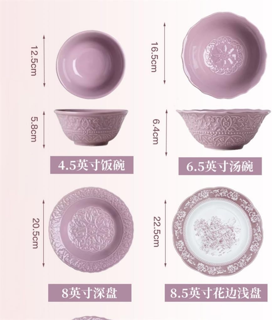 Dish Set Household Ceramic Bowl Plate Chopsticks Combination Gift Moving New House Box