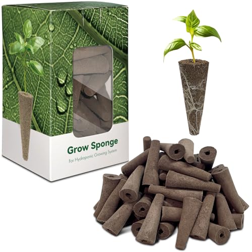 inbloom Grow Sponges 50 Pcs Replacement Root Planting Pods Special Design for Hydroponics System Indoor Garden Supplies Cotton Sponge Only