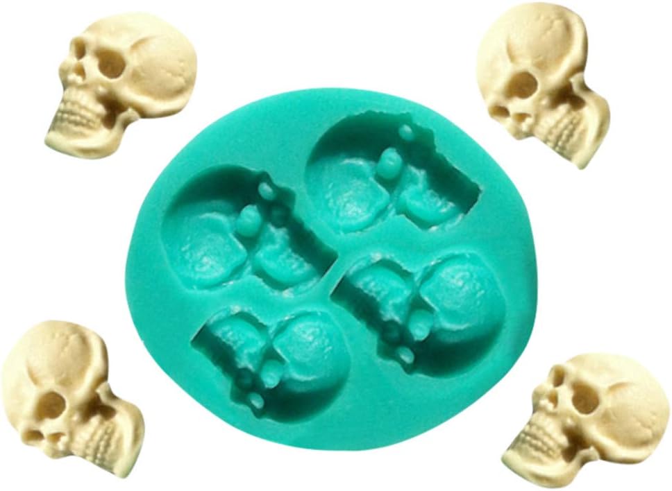 1 piece Skull Head Silicone Cake Mold Embossed Chocolate Biscuits Molds Fondant Mould DIY Soap Baking Decorating Tools Cookies Moulds