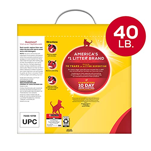Purina Tidy Cats Clumping Cat Litter, 24/7 Performance Multi Cat Litter - 40 Lb. Box #TOP4