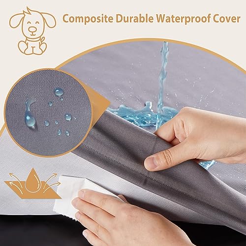 Bfpethome Outdoor Dog Beds For Large Dogs, Waterproof Dog Bed For Medium, Large, Extra Large Dogs, Orthopedic Dog Bed With Removable Washable Cover, Egg Crate Foam Pet Bed Mat. (36 X 27 In, Grey) #TOP2