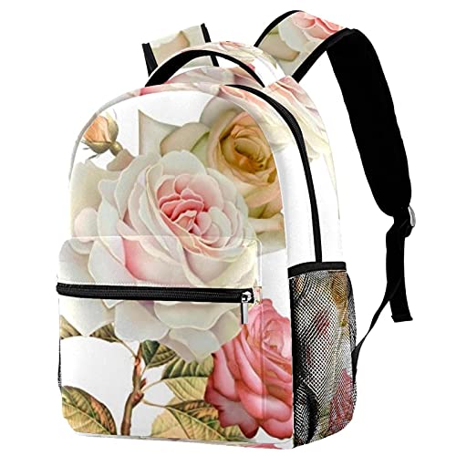 Sac d'école mignon fleurs pour soulager le dos des écoliers