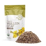 Halo Naturals Organic Mullein Leaf Cut & Sifted, 4 Ounces (Verbascum thapsus) USDA Certified | Resealable Pouch| Packaged in The USA (Pack of 1)