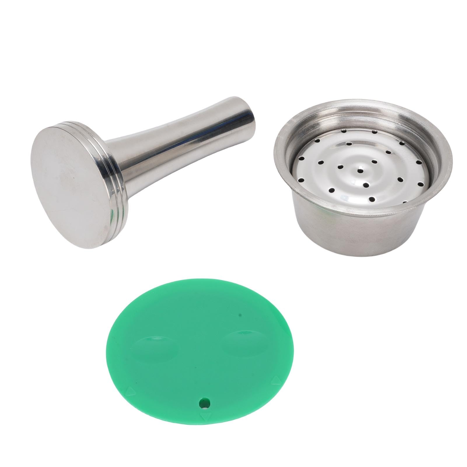 Fdit Juego Reutilizable de Cápsulas de café de Acero Inoxidable para una Experiencia de café Personalizada con Prensador y Cepillo de Limpieza - 1 Unidad