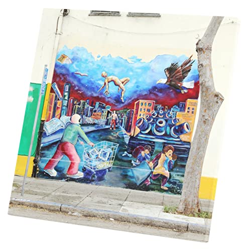 Tableau street art San Francisco 60x60 pour habiller un mur blanc et dynamiser votre déco
