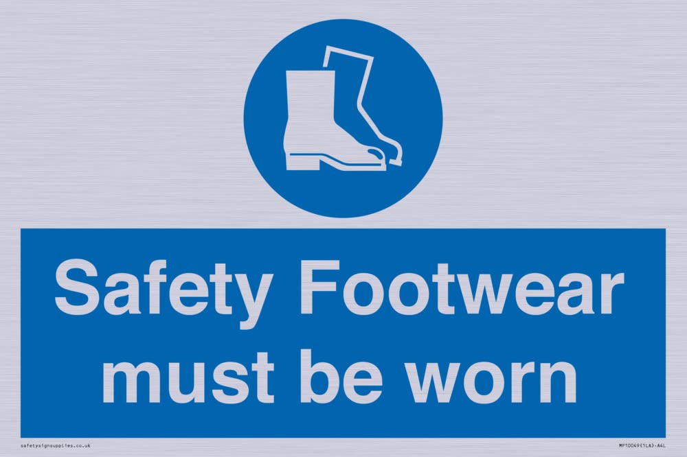 Safety Footwear must be worn Sign - 300x200mm - A4L