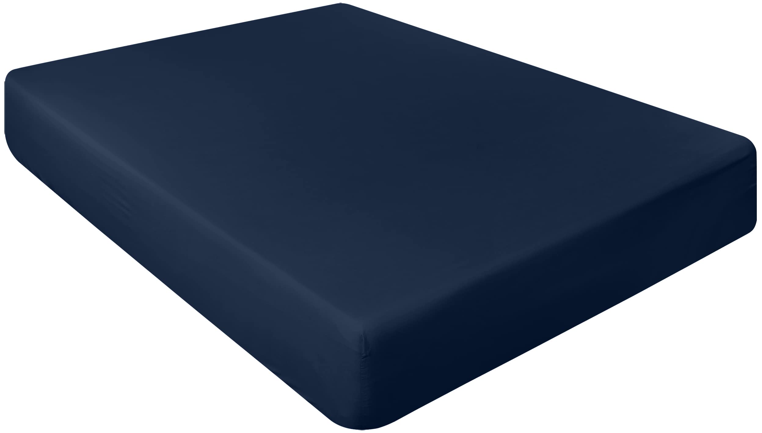 Utopia Bedding Fitted Sheet Single, Navy - Deep Pocket 14 inch (35 cm) - Easy Care - Soft Brushed Microfibre Fabric - Shrinkage and Fade Resistant - Bottom Sheet