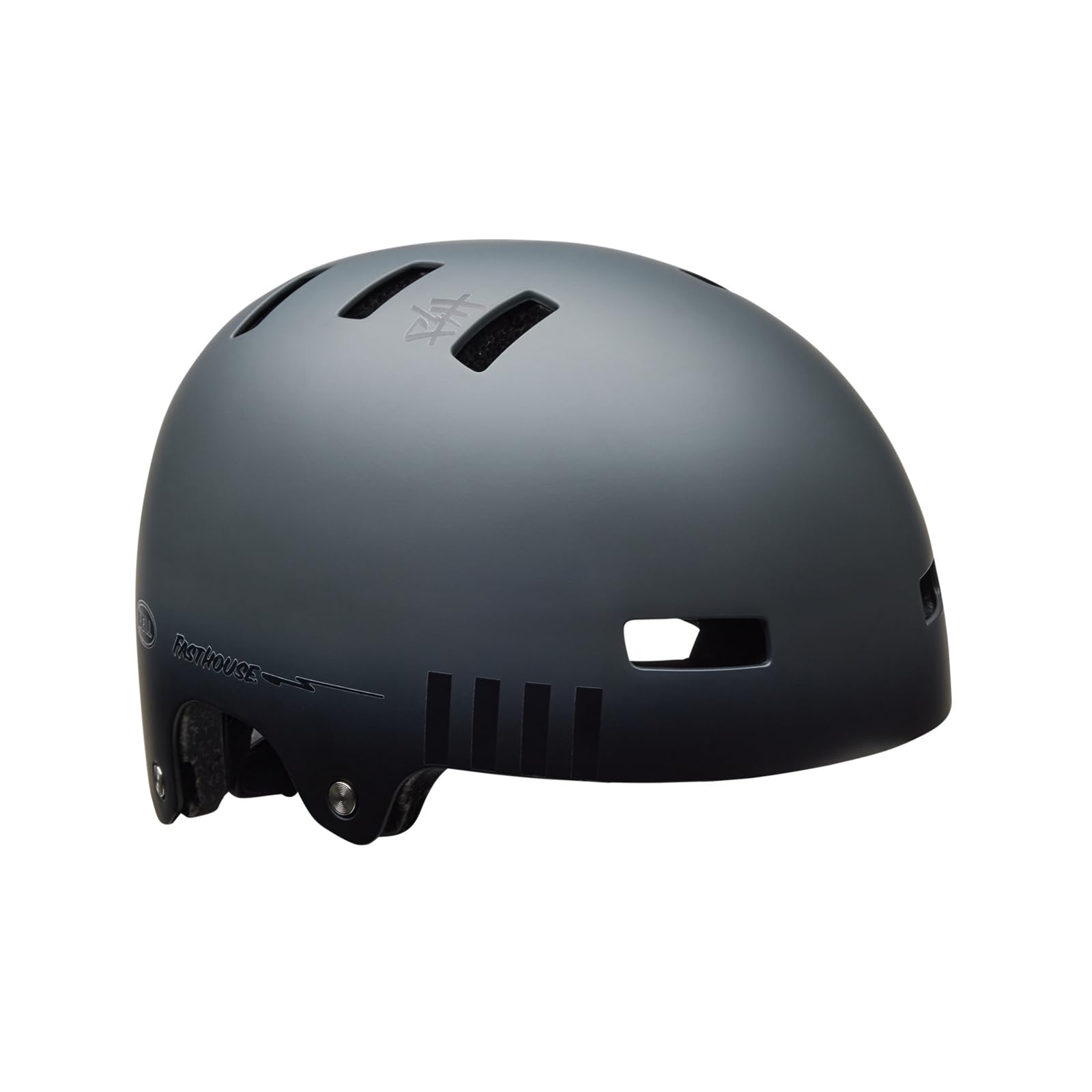 Bell Local BMX Dirt Fahrrad Helm Fasthouse matt grau 2025: Größe: L (59-61,5cm)