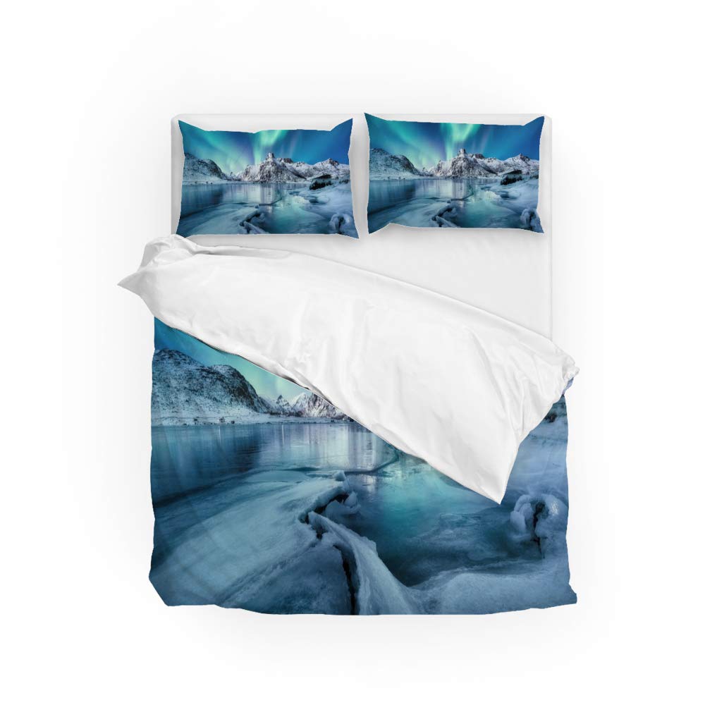 Housse de couette et taie d'oreiller CHEHONG parure de lit ultra douce pour chambre