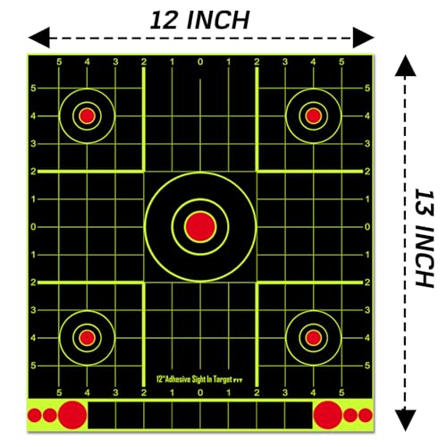 ATFLBOX 25Pack 12x12 inch Splatter Paper Targets and Adhesive Target Papers.Shooting Outdoor and Indoor. Rective Shooting Targets for Air Gun - Rifle - Pistol - Airsoft - Air Rifle