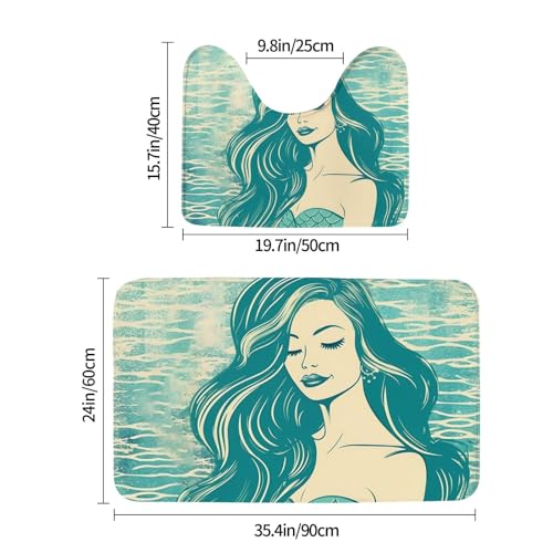 Tapis de bain microfibre doux style rétro qualité supérieure - 3