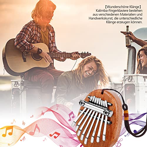 Mini Kalimba 8 touches, piano à pouce pour débutant, Kalimba instrument, Kalimba enfants avec lanière de transport… - Les Beatles, Paul McCartney, John Lennon, RIngo Starr, George Harrison Mini Kalimba 8 touches, piano à pouce pour débutant, Kalimba instrument, Kalimba enfants avec lanière de transport… – Image 4