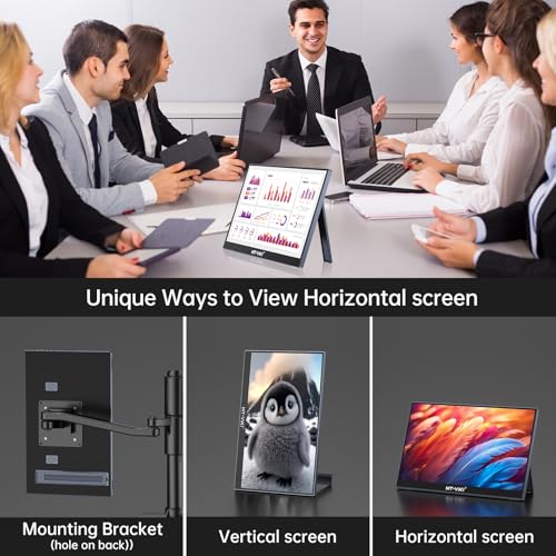 Image of MT-VIKI Laptop Screen Extender, 14'' FHD 1080P USB-C Portable Monitor