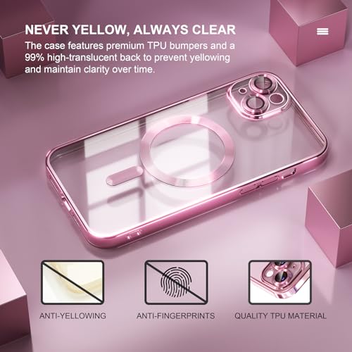 Image of Misea Magnetic for iPhone 15 Case Compatible with MagSafe Pink