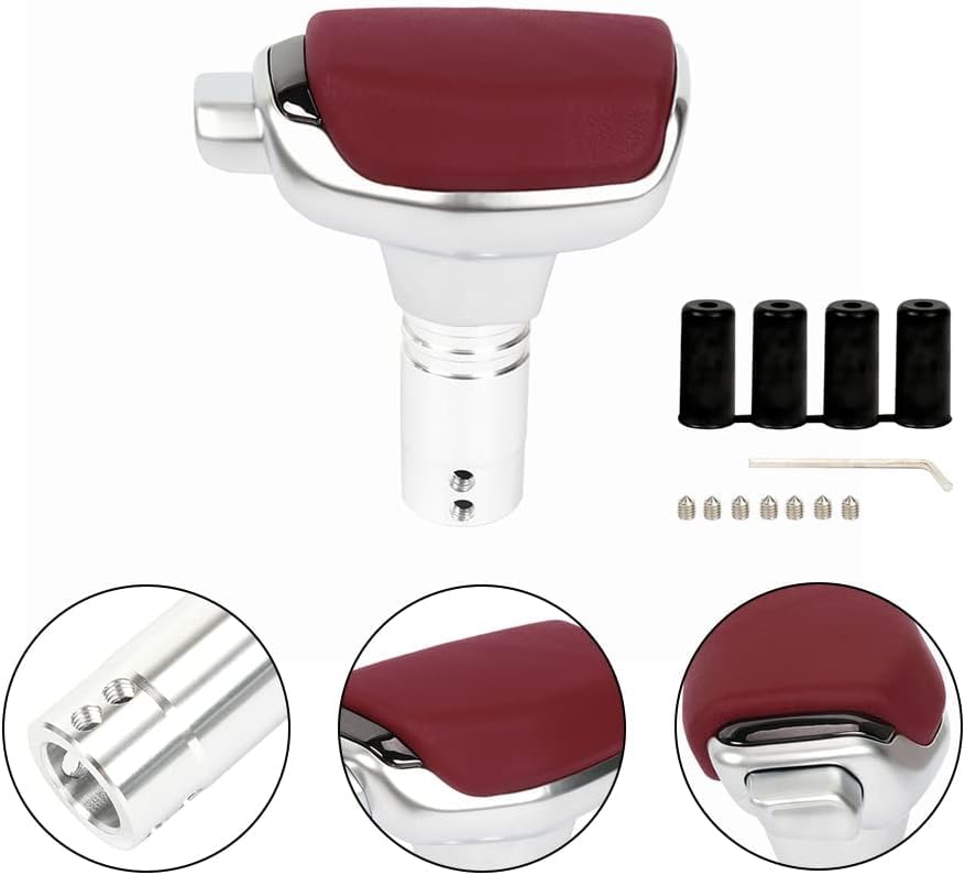 YOURKARTS.COM Leather Car Gear Shift Knob – Automatic Transmission Gear Knob with Smooth Grip Finish for Stylish Interior Upgrade | Universal Fit | car Accessories 2025