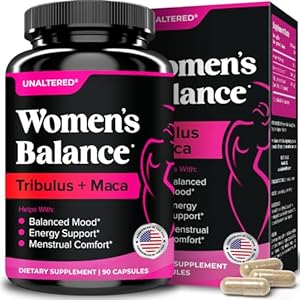 UNALTERED Hormone Balance & Mood Support for Women – Naturally Supports Hormonal Balance & Energy with Tribulus Terrestris & Red Maca Root Extract – Dietary Supplement – 90 Vegan Capsules