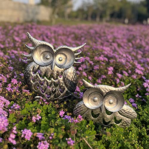 Pack Of 2 Metal Owl Garden Statues Silver Silhouette Owl Stakes Decorative Outdoor Statues Animal Sculptures For Yard Décor And Lawn Ornaments #TOP5