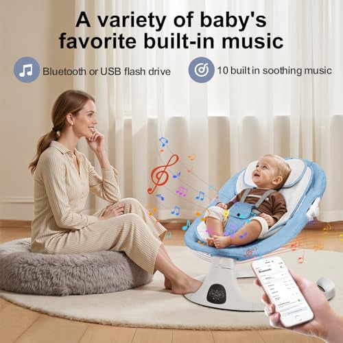 Baby Rocker and Swing with Bluetooth