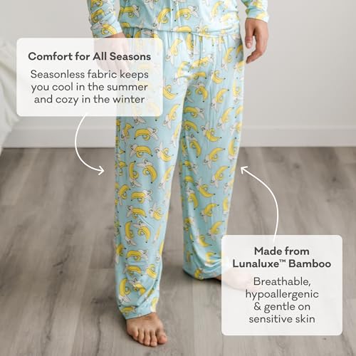Image of Little Sleepies Mens Pajama Pants, Soft Viscose from Bamboo PJ Bottoms for Family Matching Set, Mens Sleepwear PJs w /Pockets