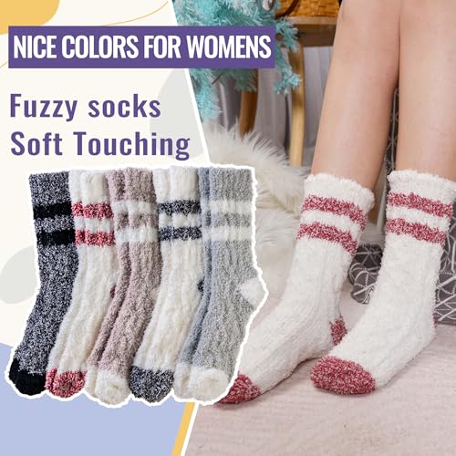 Image of DoSmart Fuzzy Socks For Women Slipper Warm Fluffy Soft Winter Cozy Plush Cabin Sleep Christmas Home Socks