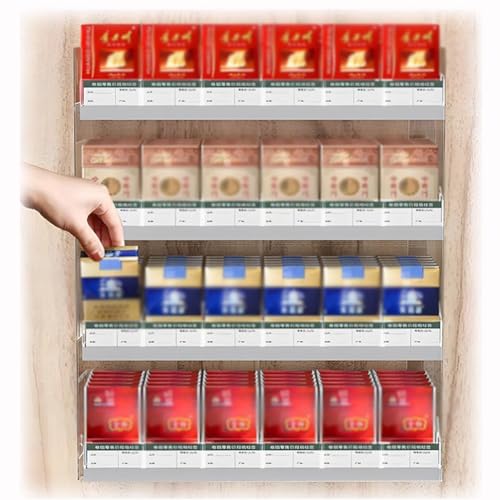 Expositor de cigarrillos acrílico para mostrador con empujador automático
