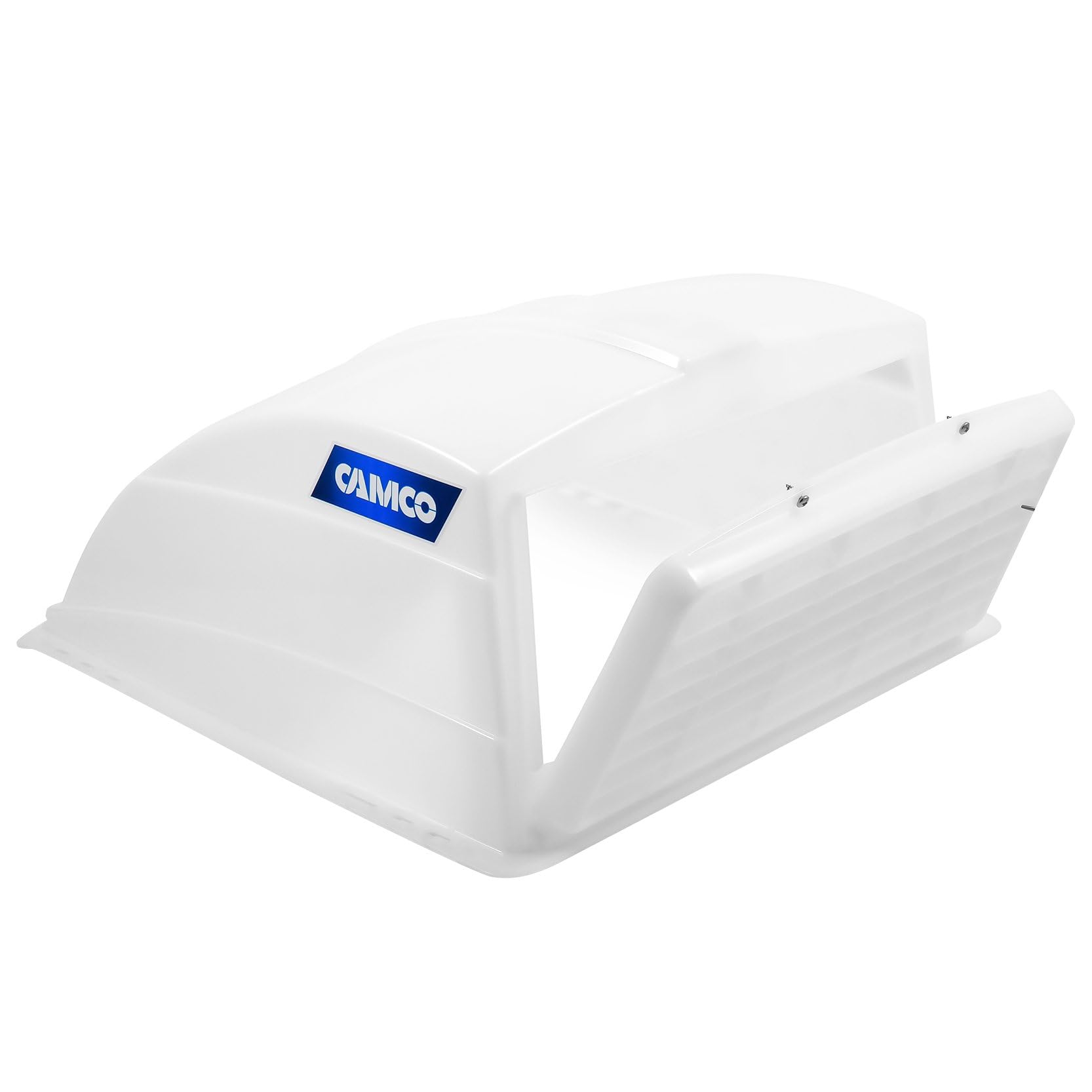 Camco Cubierta de ventilación de Techo para Caravana, se Abre para una fácil Limpieza, diseño aerodinámico, se Monta fácilmente en RV con Accesorios incluidos (Blanco) (40431)