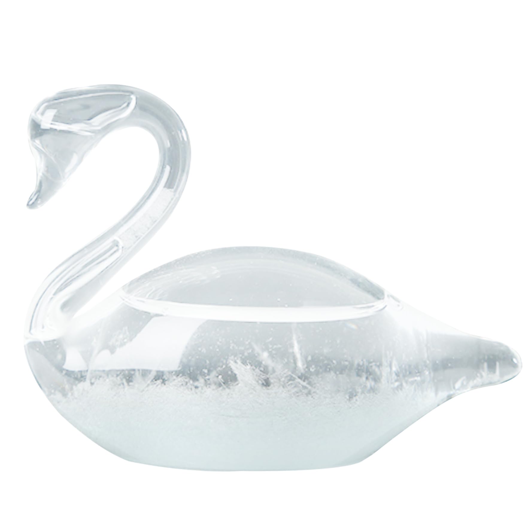 Glass Barometer Storm Glass Wear Predictor, Elegant Swan Storm Weather Decorative Crystal Barometer Weather Station Valentines Dayfor Office Desktop