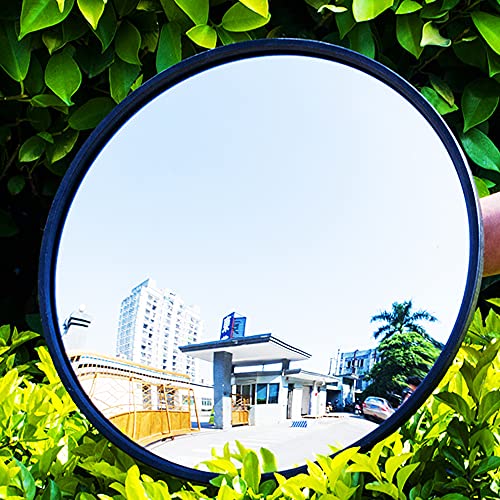 Cnqlis 8 Inch Convex Mirror Outdoor With Adjustable Wall Fixing Bracket,Driveway Mirror,Blindspot Traffic Mirror For Driveway Garage Park Outdoor Wide Angle View Curved Security Blind Spot Mirrors #TOP6