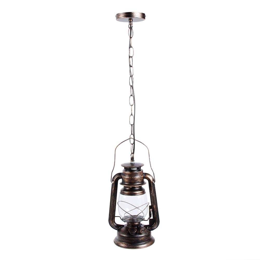 Lanterne suspendue d'extérieur LED contre les entrées sombres : luminaire 18,9" noir